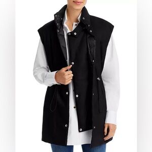 Lafayette 148 New York Womens Black Reversible Puffer Outerwear Vest NWT